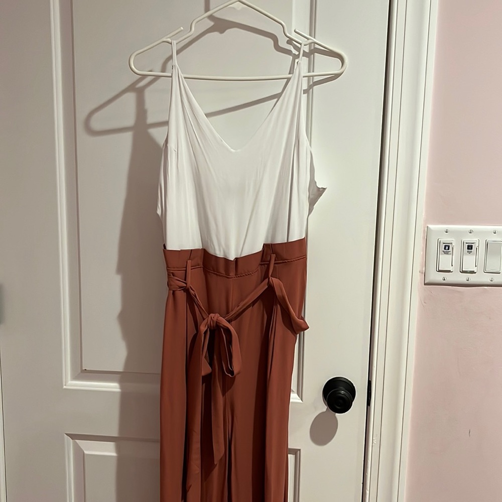 White and Mauve jumpsuit